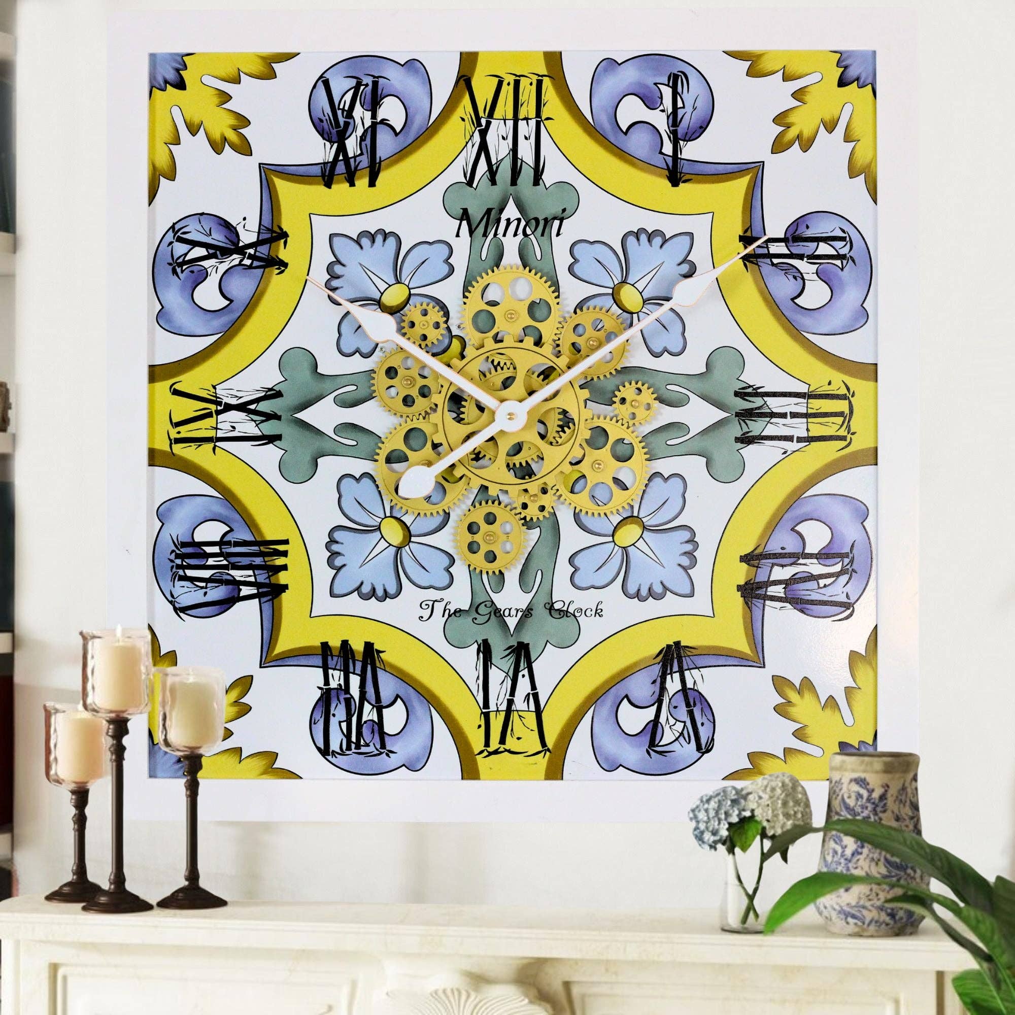 The Gears Clock - Wholesale Wall Clock - ITALY LINE WALL CLOCK SQUARE 24 INCH MINORI0