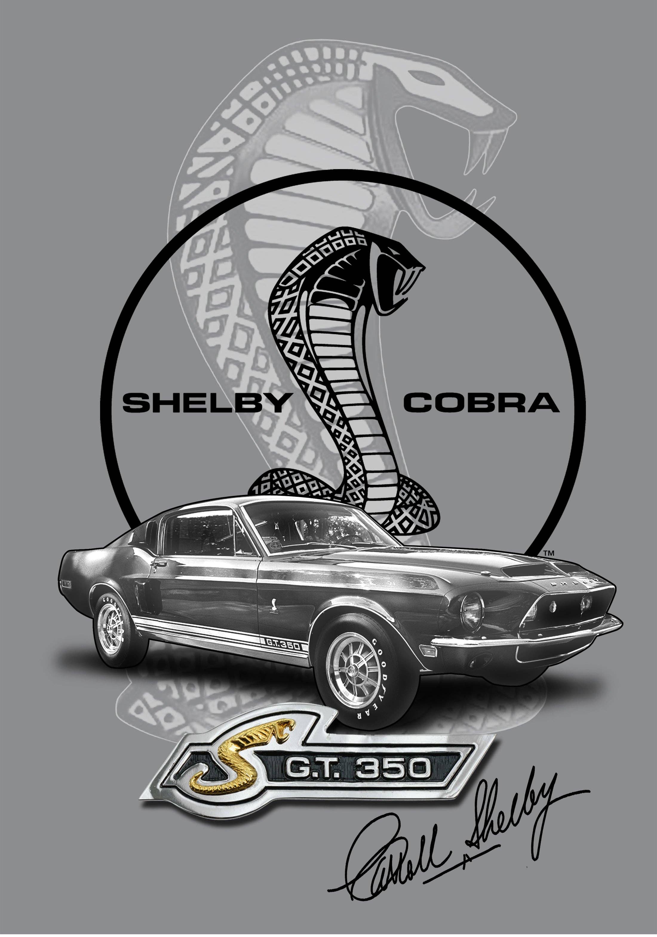Vintage Goods Apparel - Wholesale Screen Printed T-Shirt - Men's - 1968 Shelby GT350 Mustang2