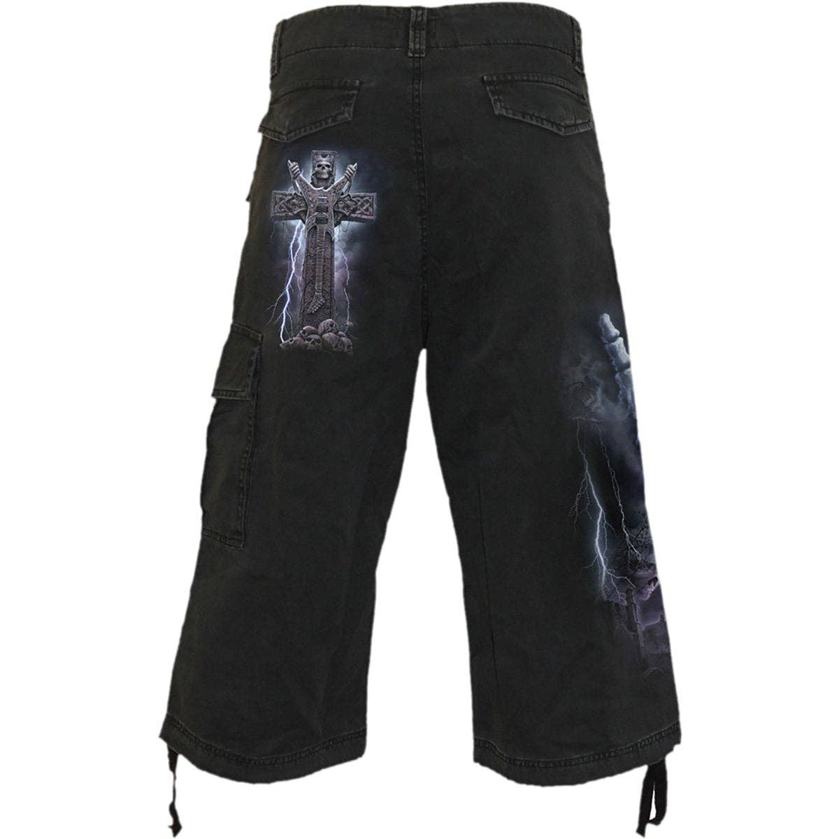 Spiral – wholesale Shorts – Men's – ROCK ETERNAL - Vintage Cargo Shorts 3/4 Long Black1