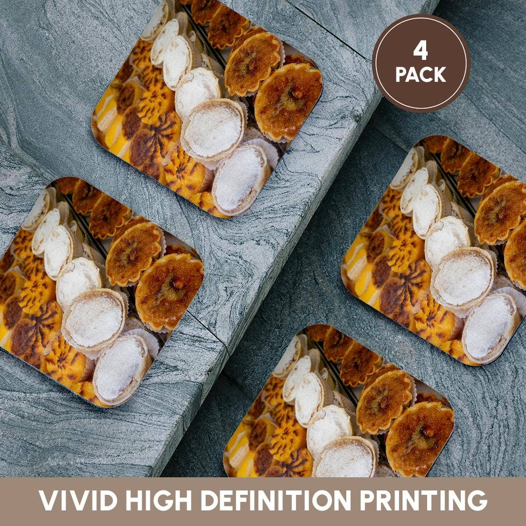 3dRose - Wholesale Coasters - 3dRose, Lisbon, Portugal. PastelDaNata pastries, Portugese national dessert., Coaster12