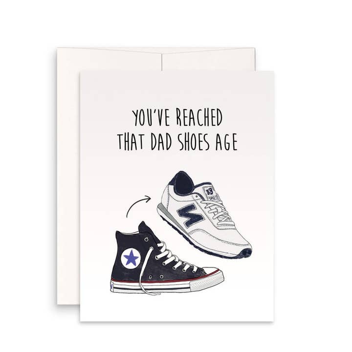 Liyana Studio – wholesale Birthday card – Dad Shoes Age - Funny Birthday Card