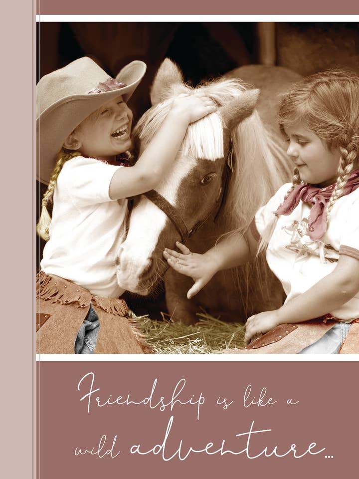 FR/Two Girls With Horse for wholesale by Greeting Cards by Norcard