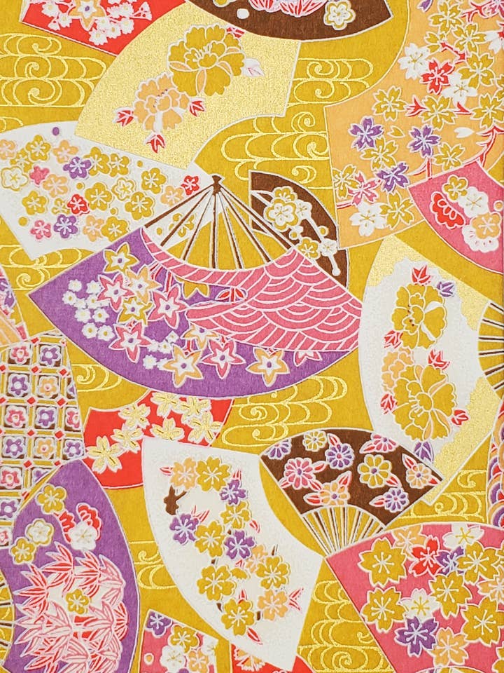 Yuzenshi: Fans On Gold for wholesale by Aitoh Company