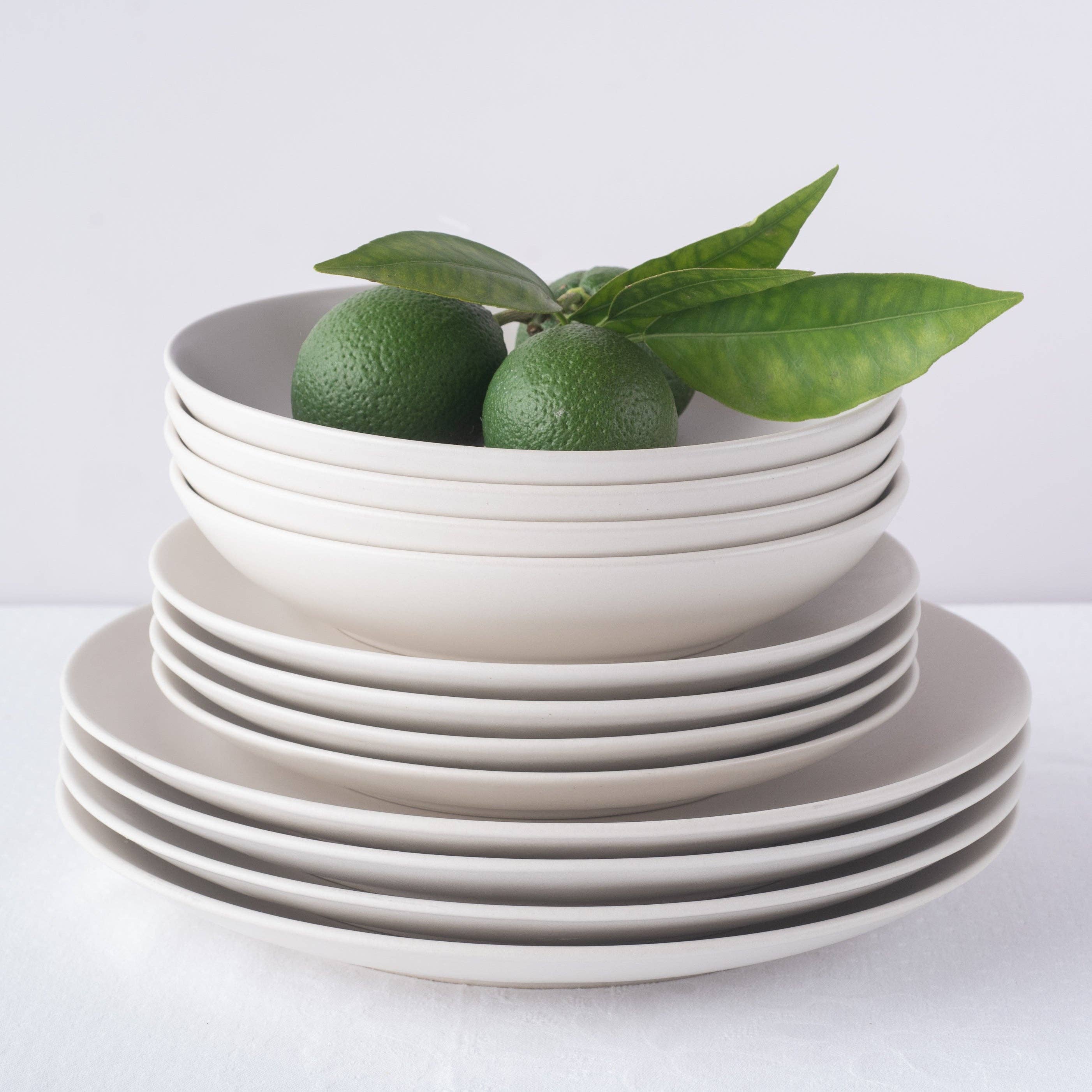 Stone  Lain - Wholesale Dinnerware Set - Semplice Stoneware Dinnerware Set - White Matte - Crafted in Portugal7