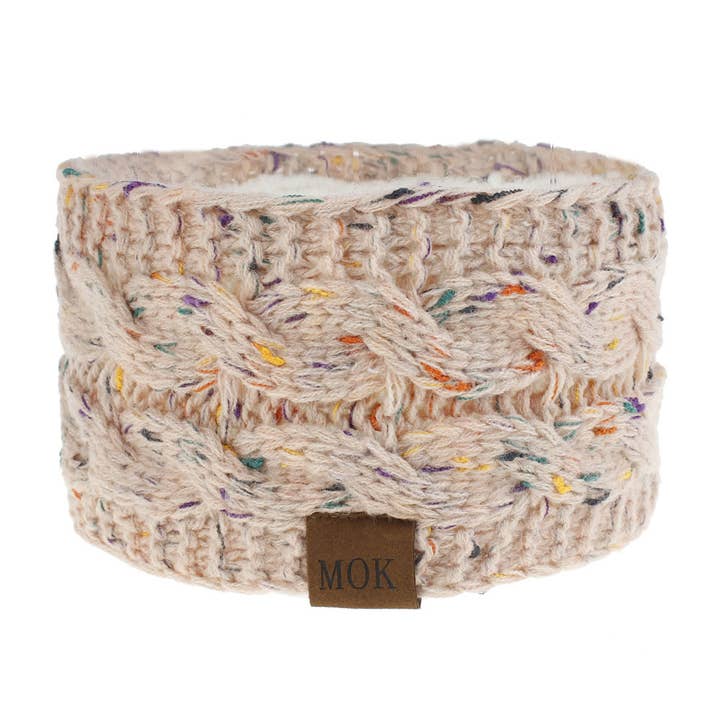 MKS America - Wholesale Fashion Headband - Women's - Plain Cable Knit Head Wrap Thermal fleece lined headband17