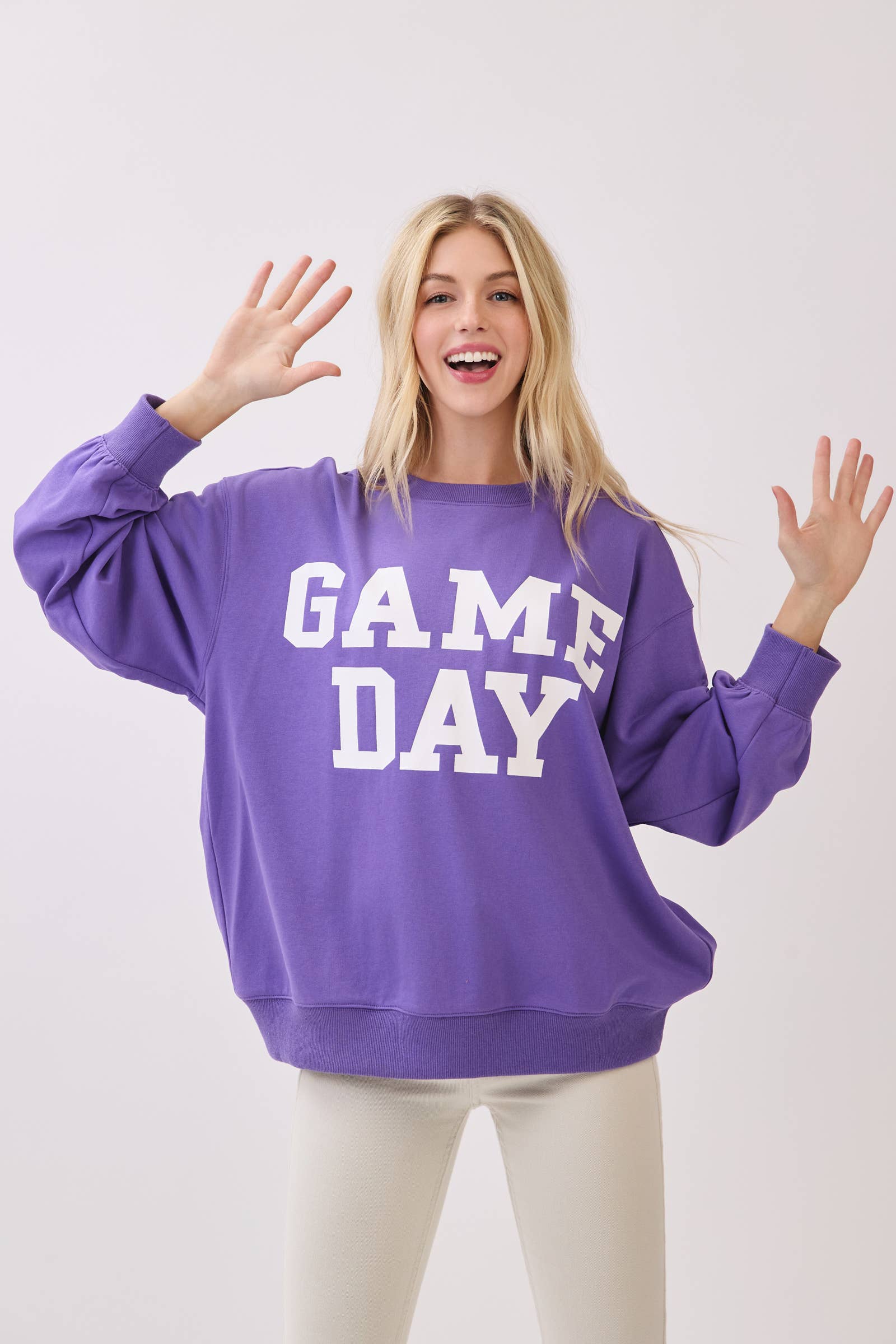 Sewn and Seen - Wholesale Graphic Sweatshirt - Women's - Bold Varsity Game Day Sweatshirt16