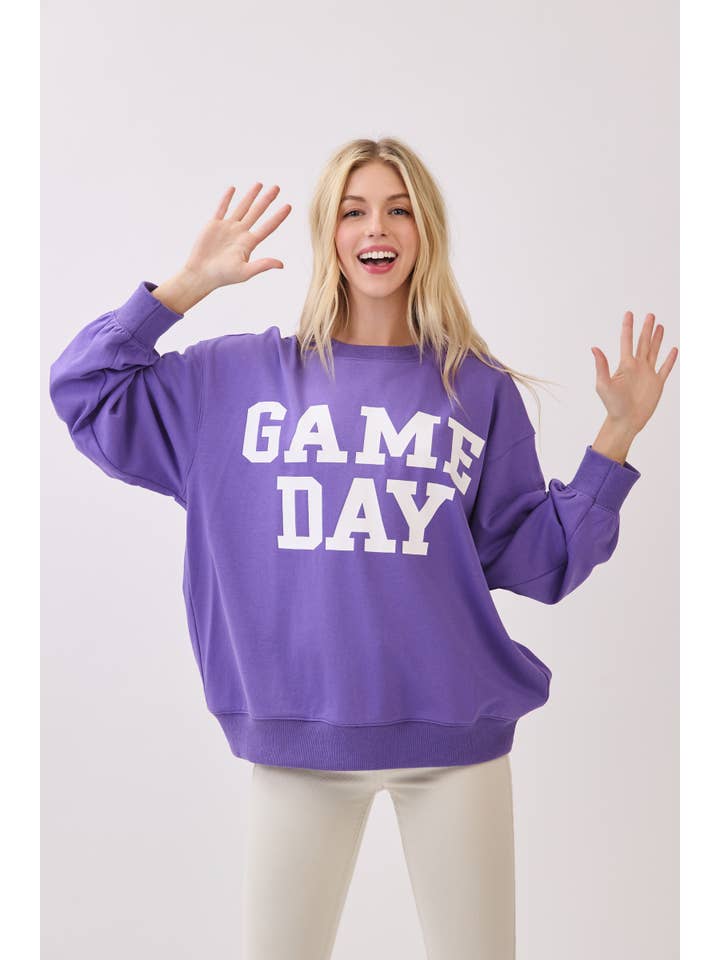 Sewn and Seen - Wholesale Graphic Sweatshirt - Women's - Bold Varsity Game Day Sweatshirt16