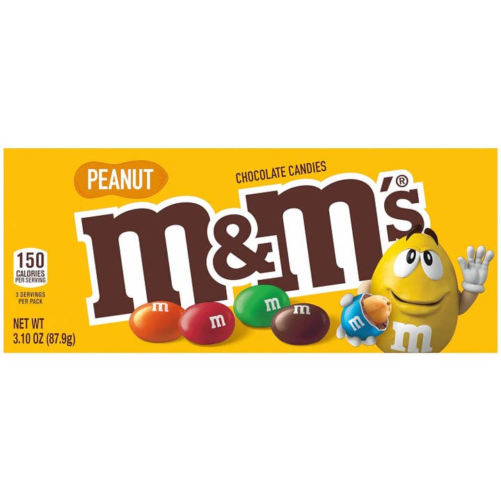 Long Island Candy Factory - Wholesale Chocolate Covered Sweets - M&M Peanut 3.1 Ounce 12 count theater box