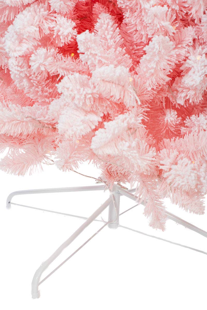 Starlight Collection - Wholesale Artificial Christmas Tree - NEW-Pink Led Fir Tree With Metal Base3