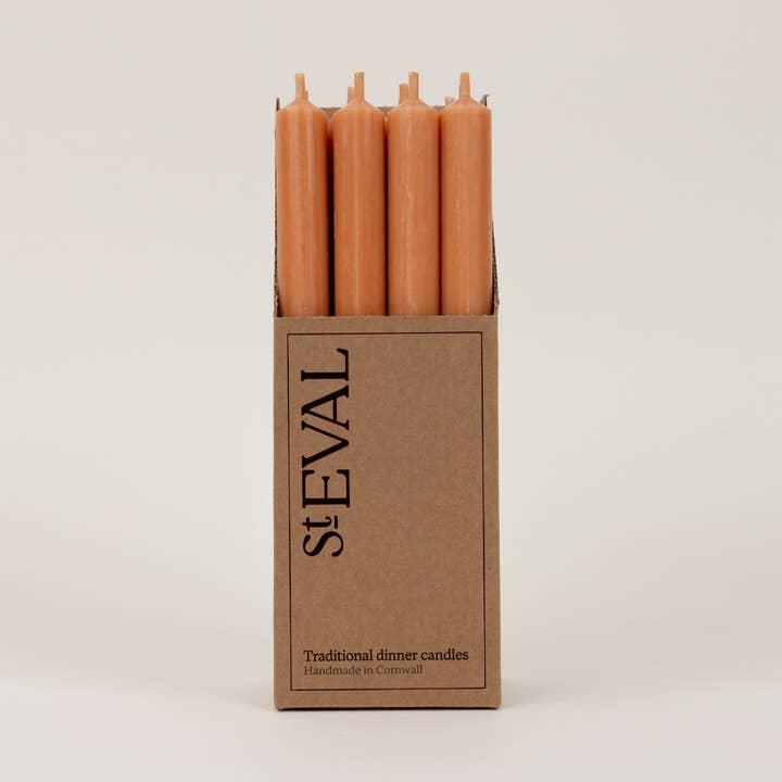 Terracotta 7/8x10 Dinner Candles, box of 12 for wholesale by St Eval