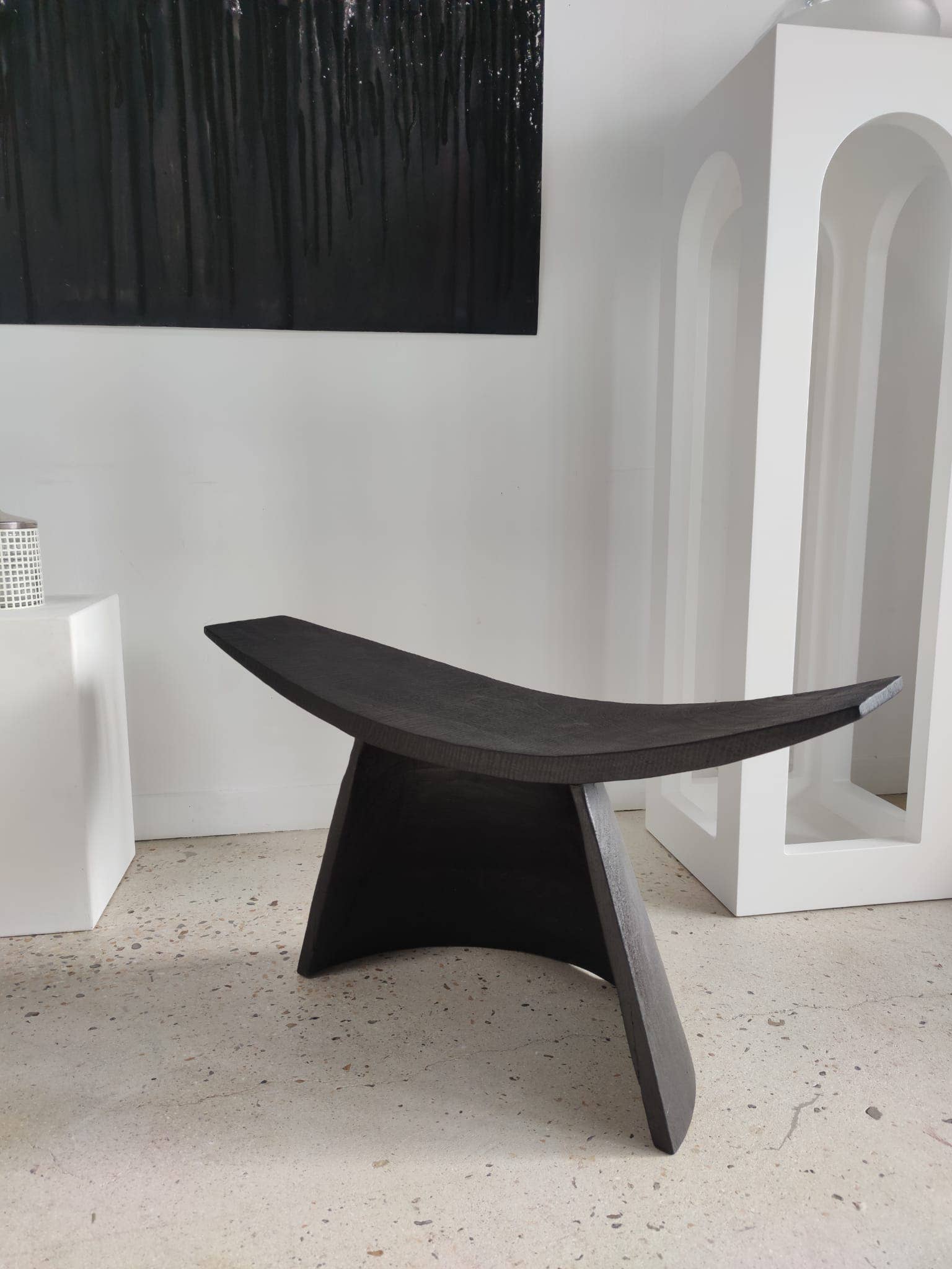 Office Objets – wholesale Stol – Minimalistisk fåtölj i svart trä15