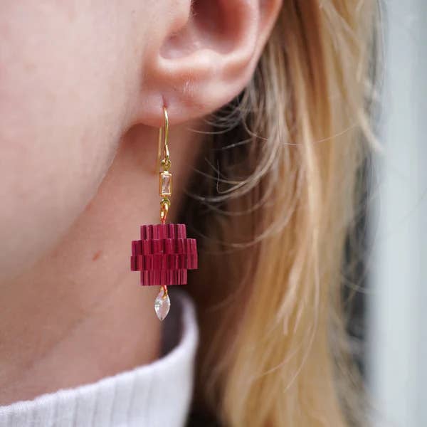 Lassoed Moon - Wholesale Dangle Earrings - Teeny Tiny Crystal Chandelearrings12