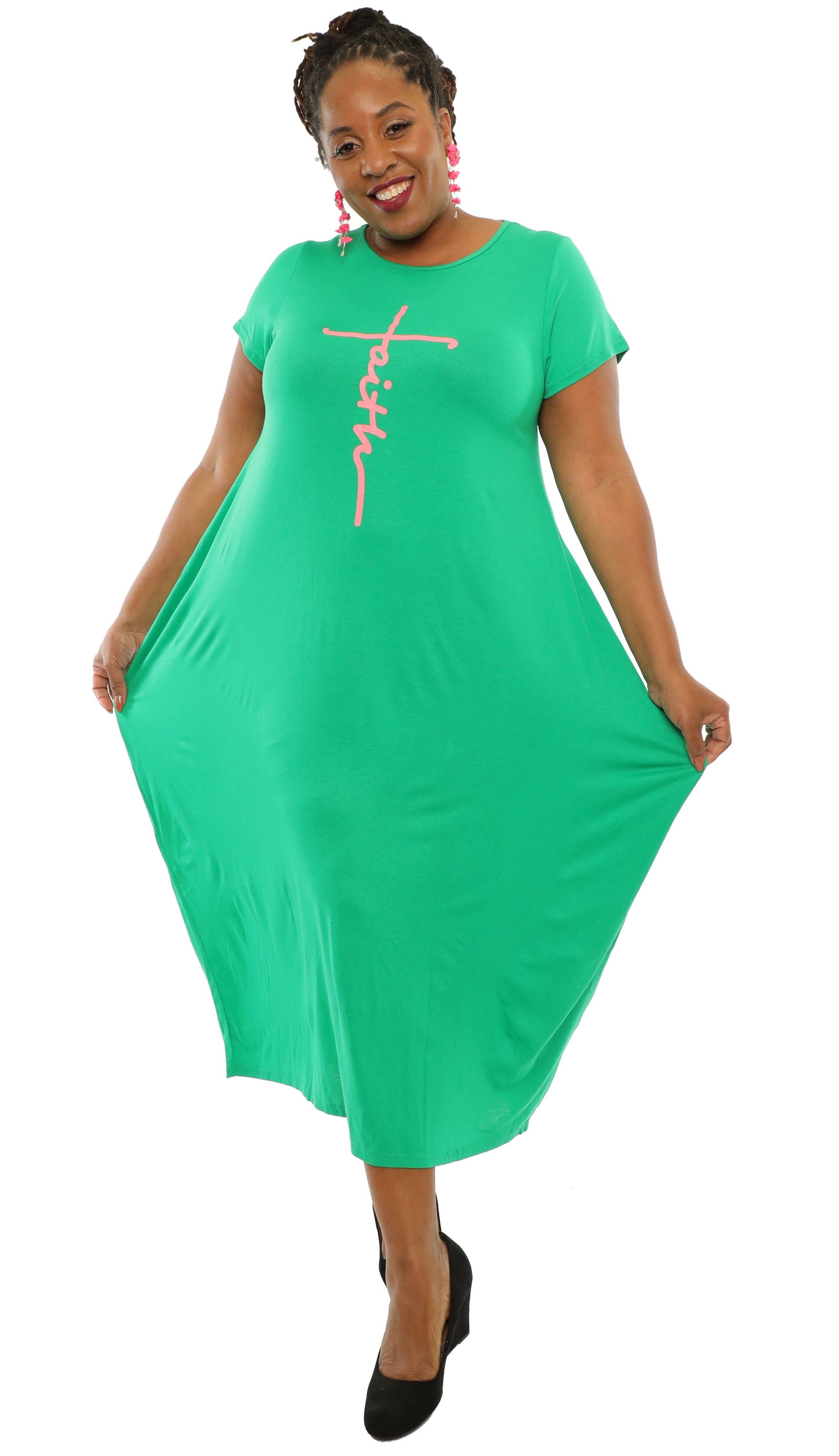 KaraChic - Wholesale Dress - Women's - Women's Loose-Fit Baggy Faith Dress with Side Pockets13