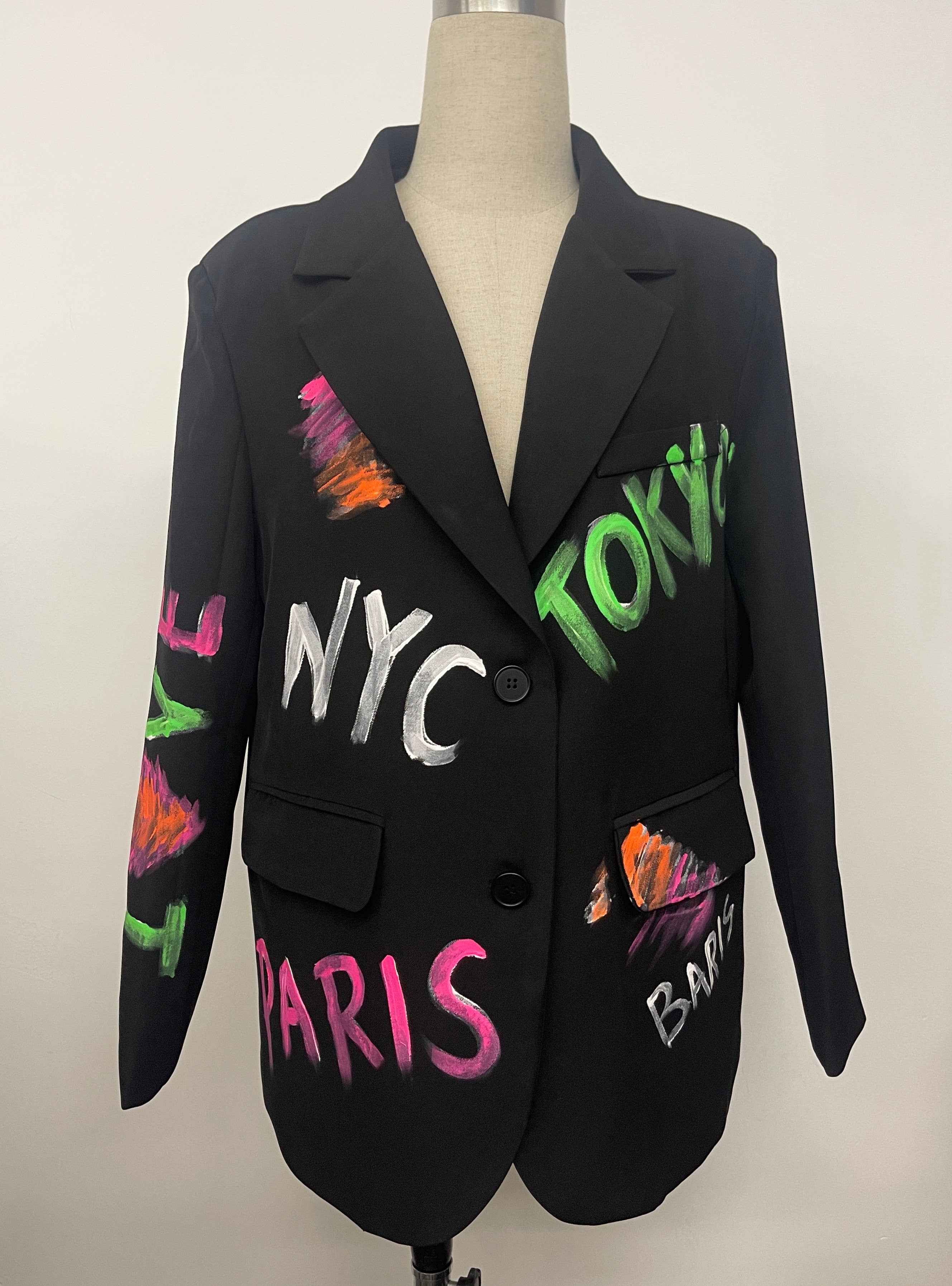 aikha - Wholesale Blazer - Women's - Blazer with writing (5635)0