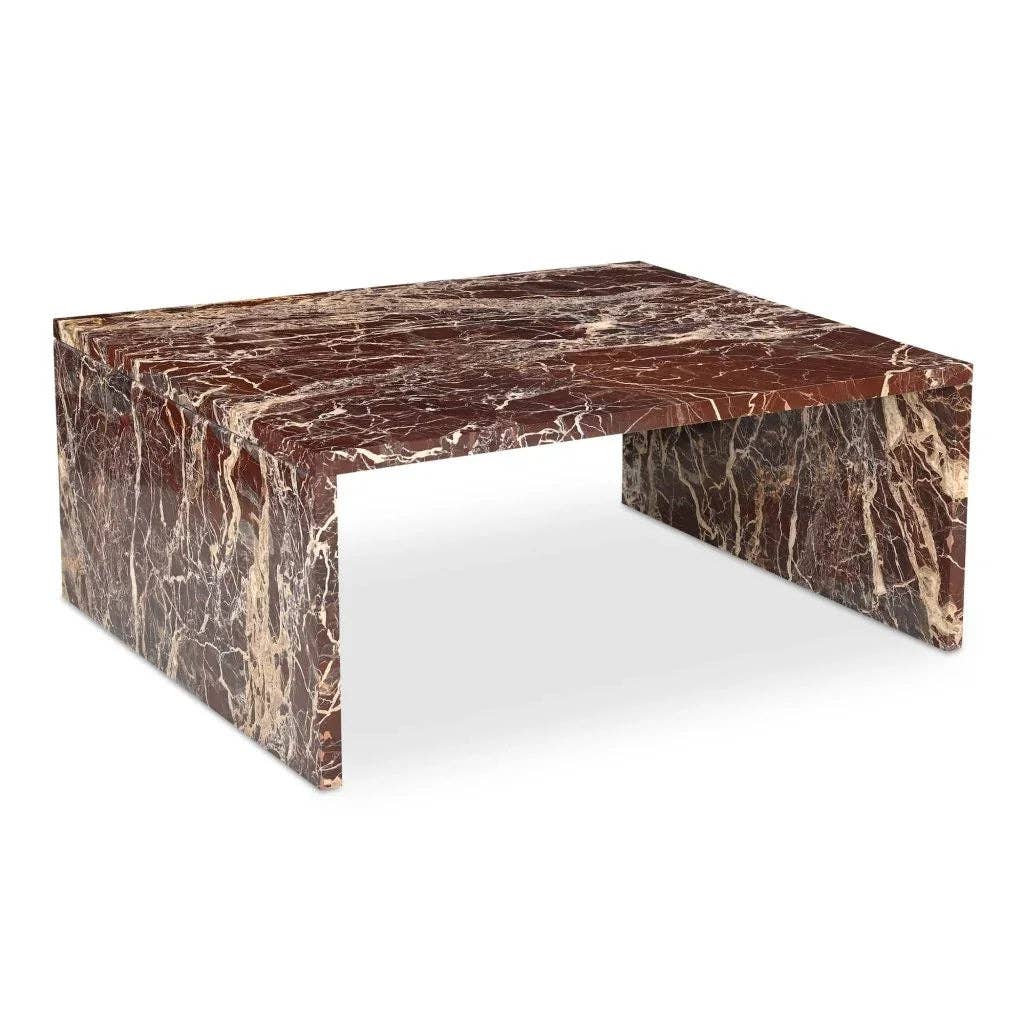 LOOMLAN - Wholesale Coffee Table - Rosa Rosso Levanto Marble Outdoor Coffee Table9