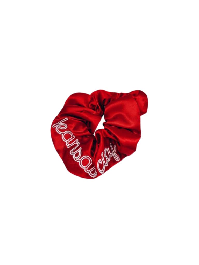 EB and Co. - Vendita all'ingrosso Scrunchie - Donna - Scrunchie rossa ricamata Kansas City