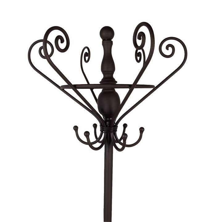 Clayre & Eef - Wholesale Wall Hook - 40067 Freestanding Coat Rack 180 cm Brown Iron Coat Rack1