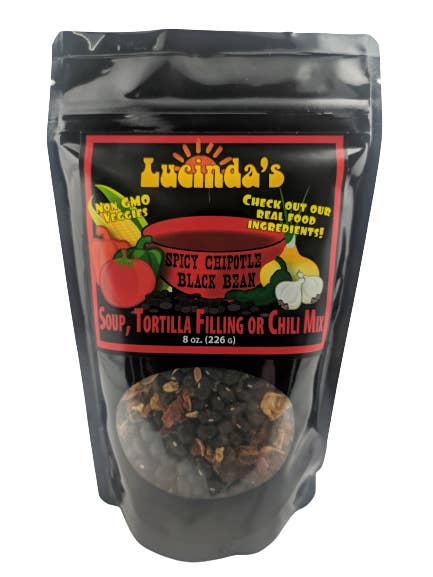 Lucinda's Spicy Chipotle Black Bean Soup for wholesale by Great Life By Lucinda