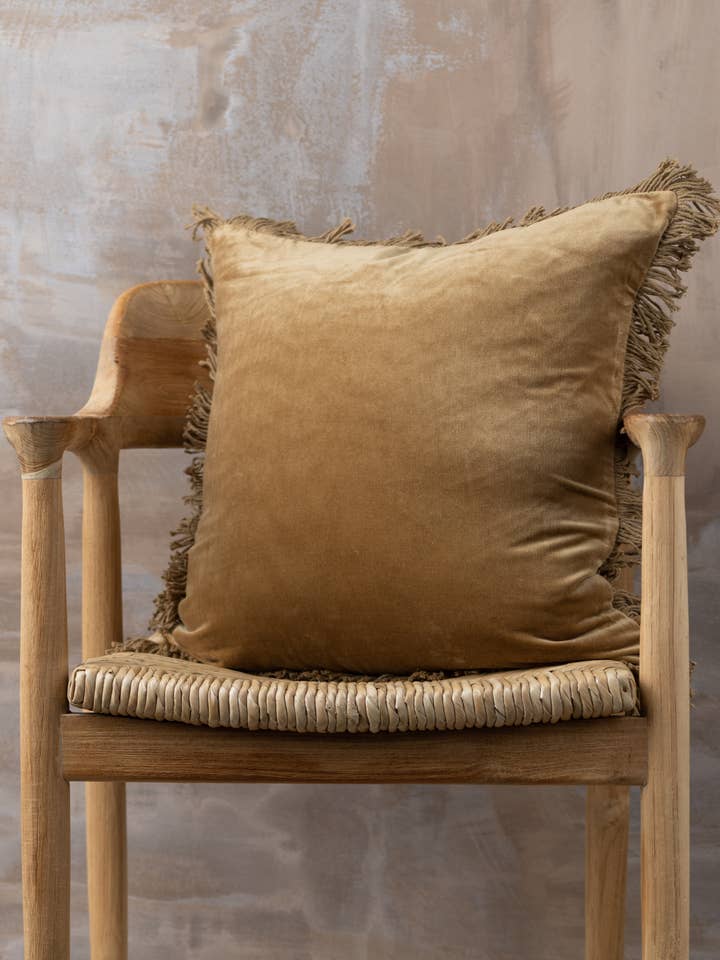 Velvet Square Pillow | Nutmeg for wholesale by Saardé