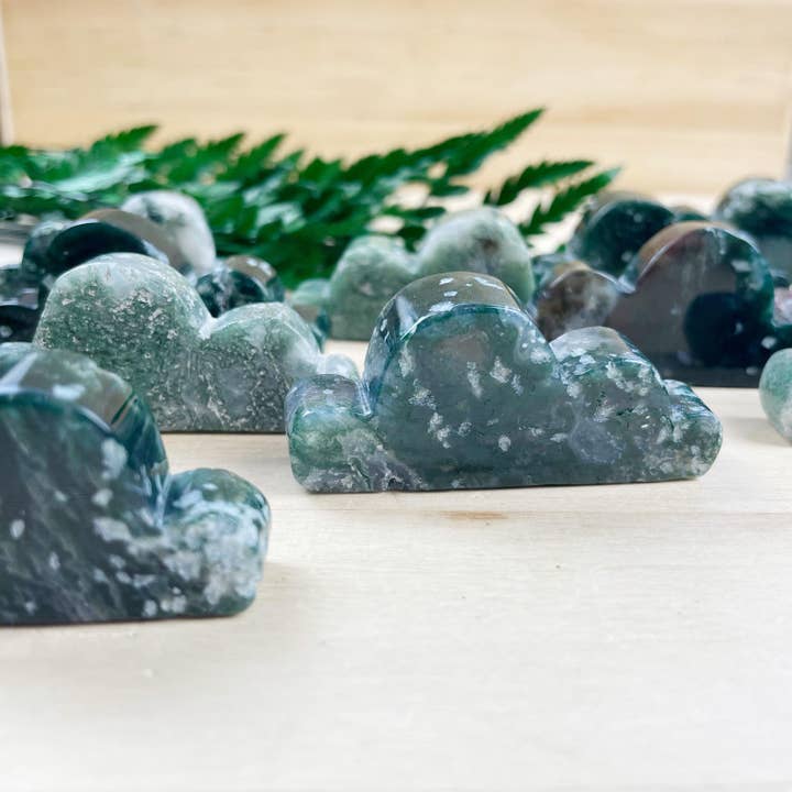 Ewelina Pas Jewelry - Wholesale Spiritual Stone/Crystal - Moss Agate Cloud Carving2