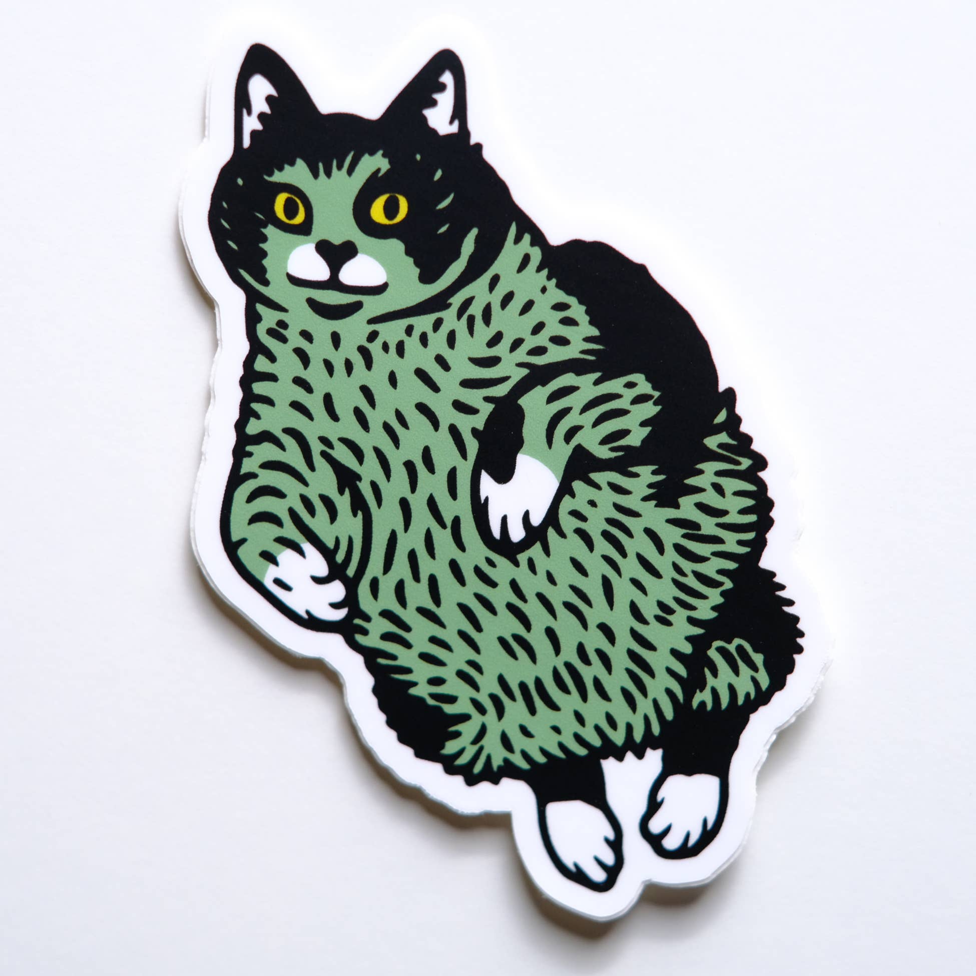 Vortex Souvenir - Wholesale Sticker - Green Chonker Cat Sticker1
