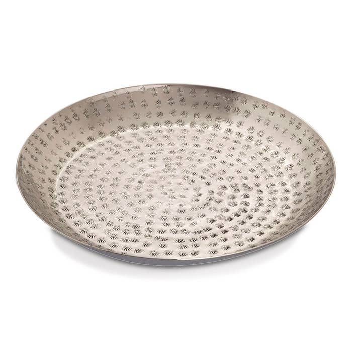 Decorative tray ø 28 cm round gold or silver decorative tray for wholesale by Voglrieder