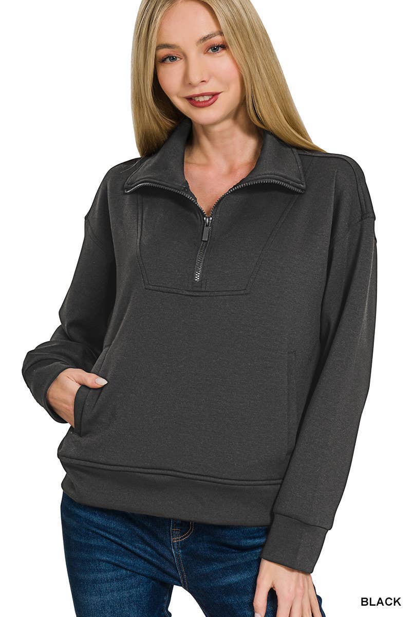 Vanilla Monkey - Wholesale Sweatshirt - Women's - Scuba Half Zip Pullover7