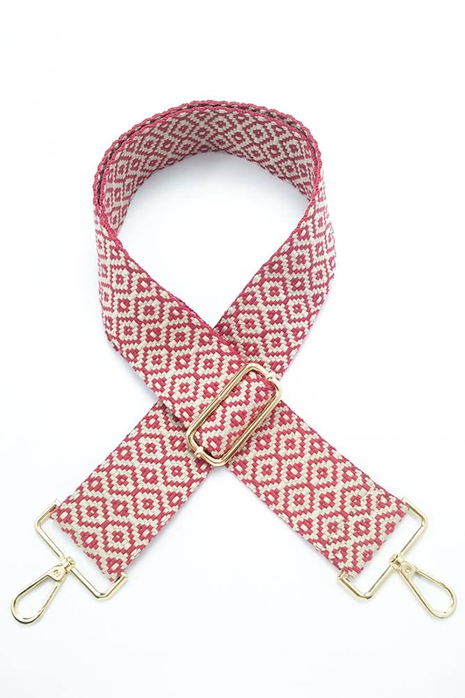 Hana - Vente Sangle pour sac – femme - Bandoulière pour sac à motif géométrique9
