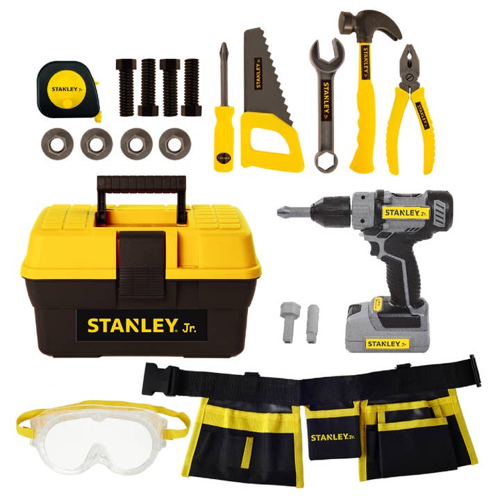 Toysmith - Wholesale Toy Set - Kids - Red Toolbox Stanley Jr. Battery Operated 21-Piece Toolset1