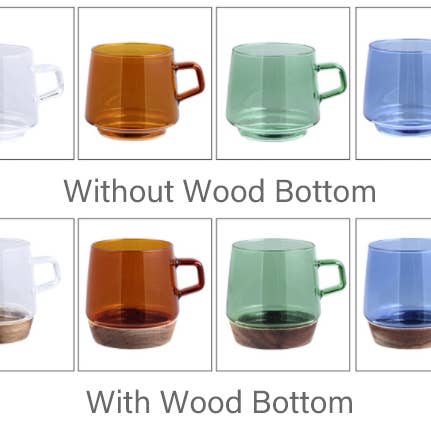 Our Dining Table - Wholesale Coffee Mug - Modern Colored Heat-Resistant Glass Stackable Coffee Mug