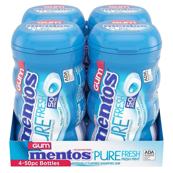 Majestic Wholesale - Wholesale Chewing Gum - Mentos Pure Fresh Mint Gum – 4pk Sugar-Free1