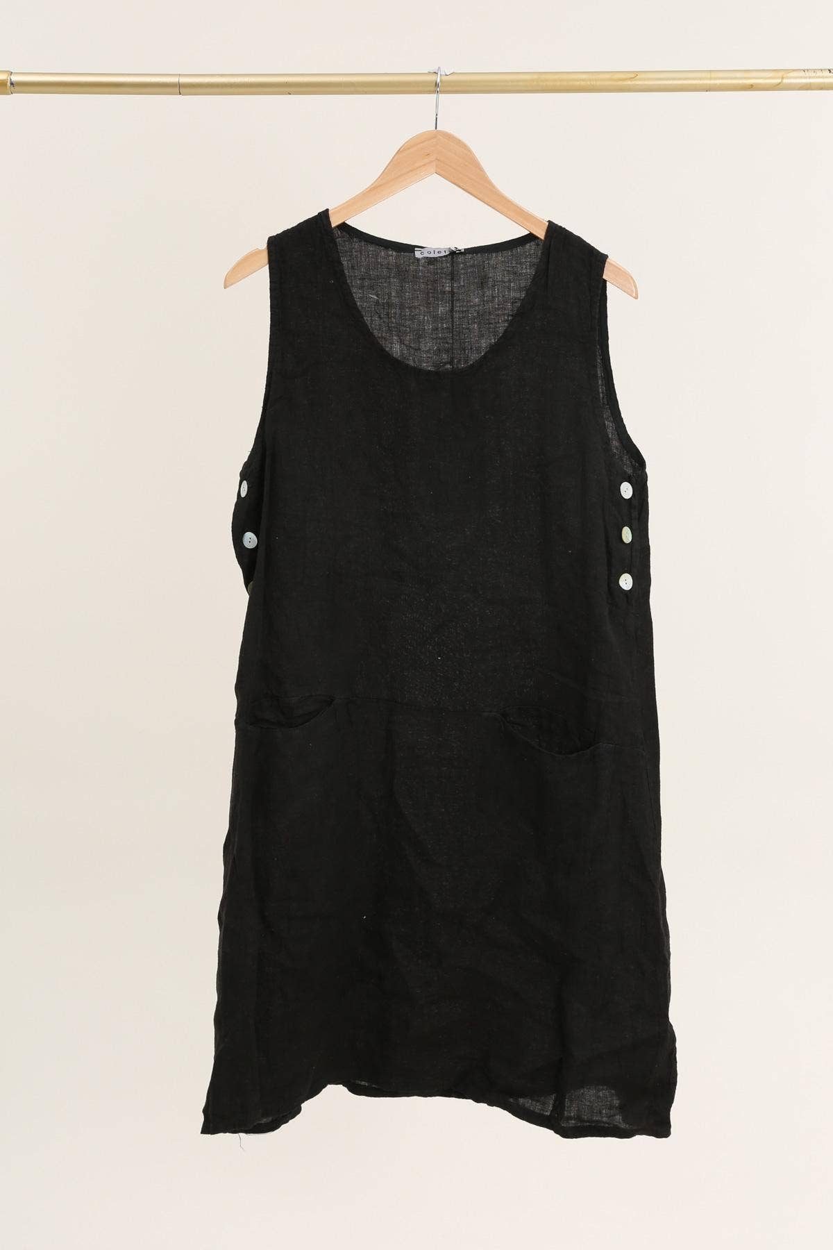 la maison des fibres naturelles – Großhandel Kleid – Damen – Ärmelloses Kleid aus 100 % Leinen, Modell 62551933