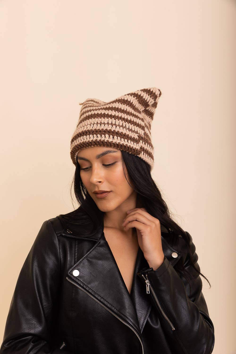 Leto Accessories - Wholesale Beanie – Women's - Adorable Cat Ear Crochet Beanie 🐱 – Cozy Winter & Fall Hat