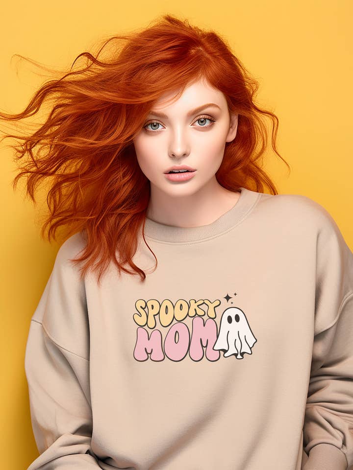 Peanut Bunny - Wholesale Graphic Sweatshirt - Women's - Spooky Mom - Halloween Sweatshirt