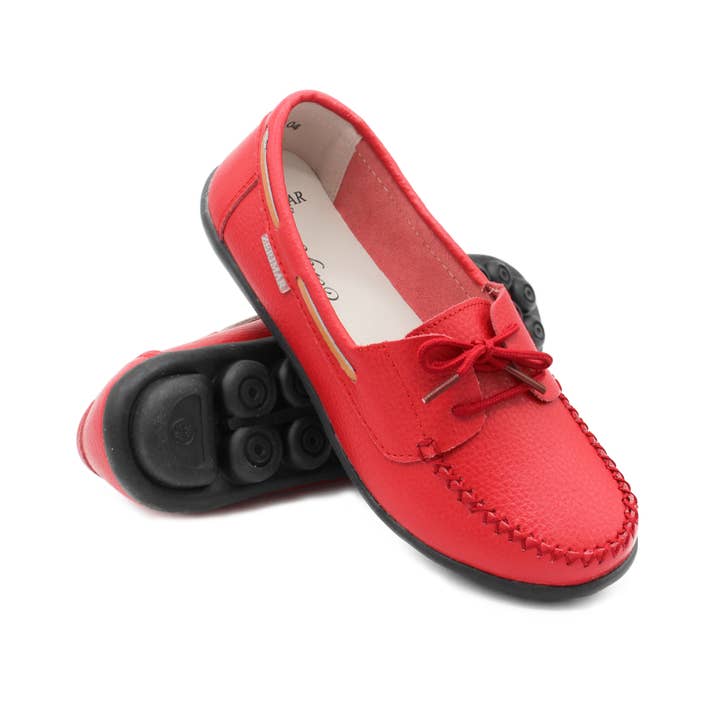 Rojo Mocasines de cuero para mujer Zerimar - Zapatos de vestir cómodos, rojo de venta al por mayor en Faire