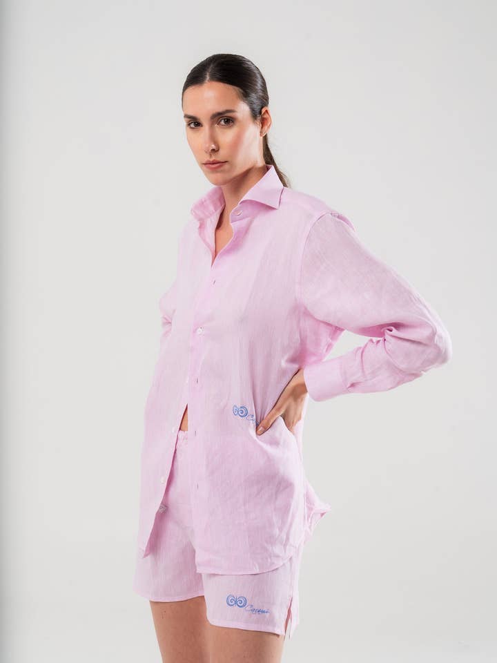 Boxer Rosa in Lino per la vendita all'ingrosso da parte di Caramì