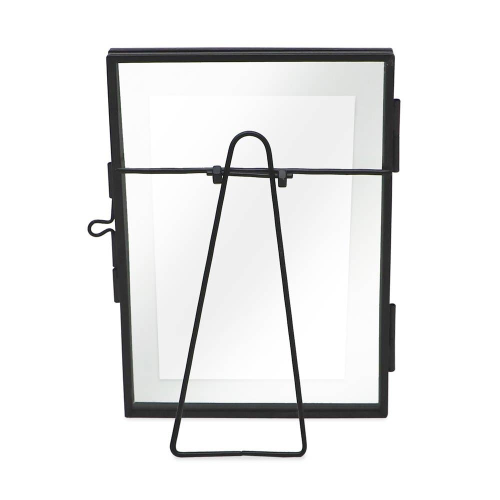 Black Isaac Jacobs Modern Style Metal Floating Desk Photo Frame for wholesale on Faire6