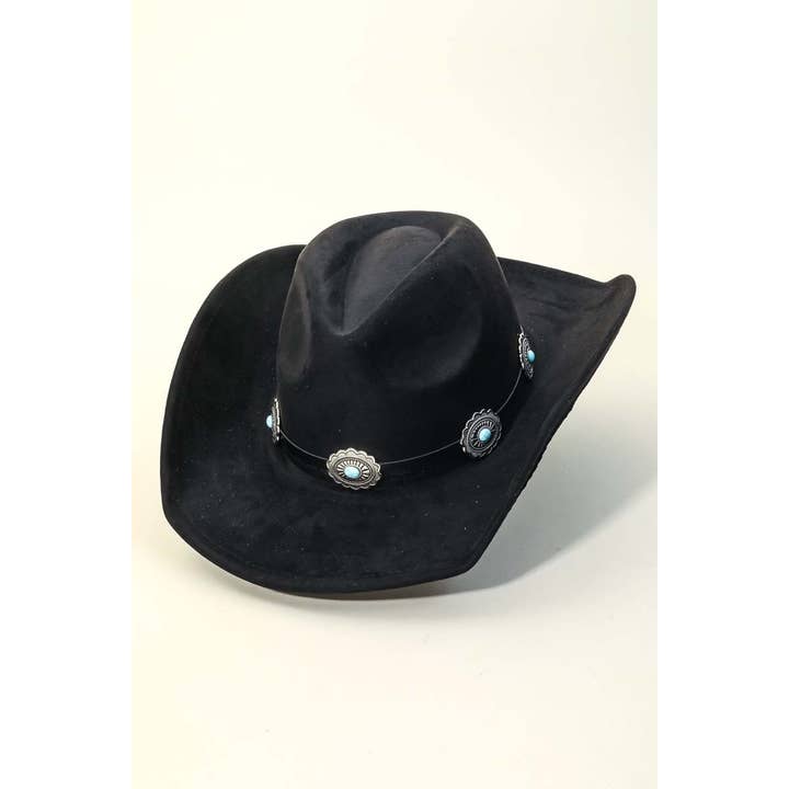 Anarchy Street – wholesale Cowboy Hat – Women’s – Medallion Disc Strap Western Cowboy Hat