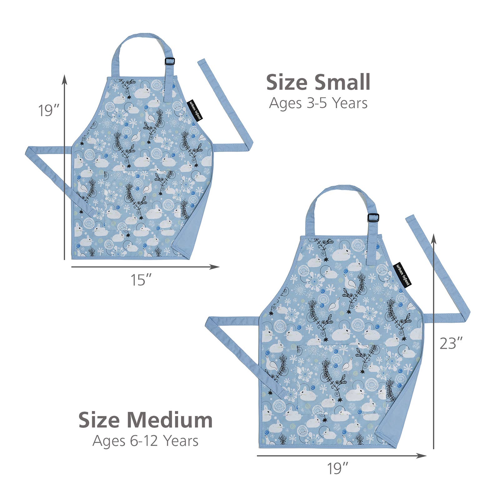 Urban Infant - Wholesale Apron - Kids - Little Helper Kids Apron, Washable Cotton/Poly - Bunnies6