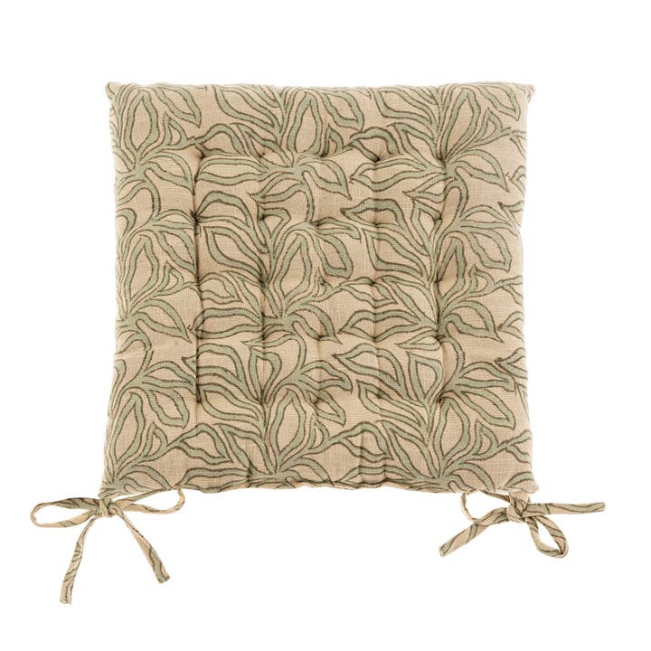 Indaba Trading - Wholesale Chair Cushion - Nori Block Print Chair Pad