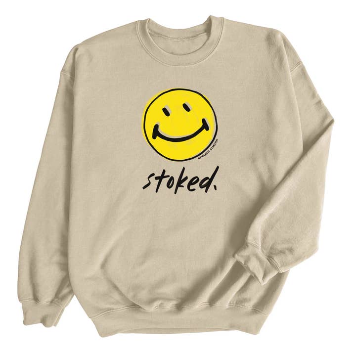 Stoked — Unisex Crewneck Sweatshirt for engroshandel hos Dynamite Starfish