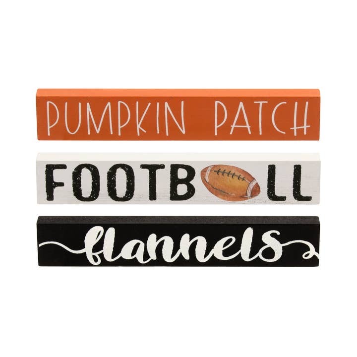 The Hearthside Collection – wholesale Skylt – Pumpa Patch Mini Stick, 3 olika