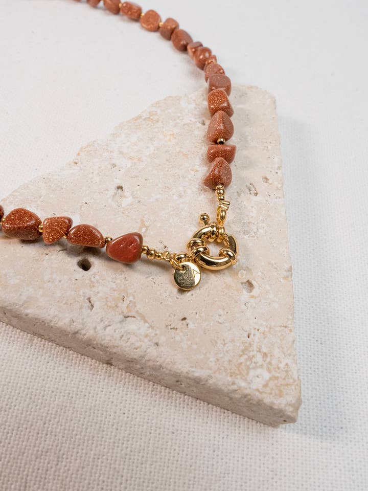 Charlotte halsband - Sunstone för wholesale av SIKA BIJOUX