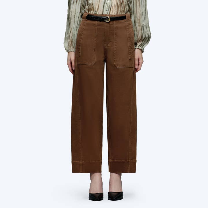 High Waisted Barrel Loose Fit Pants With Side Pocket OSOX006 for wholesale by ONESO