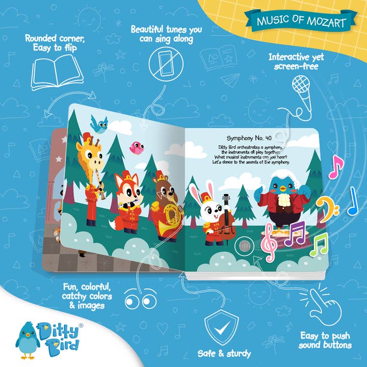 Ditty Bird Australia - Wholesale Book - Kids - New | Ditty Bird Music of Mozart | Classical Music