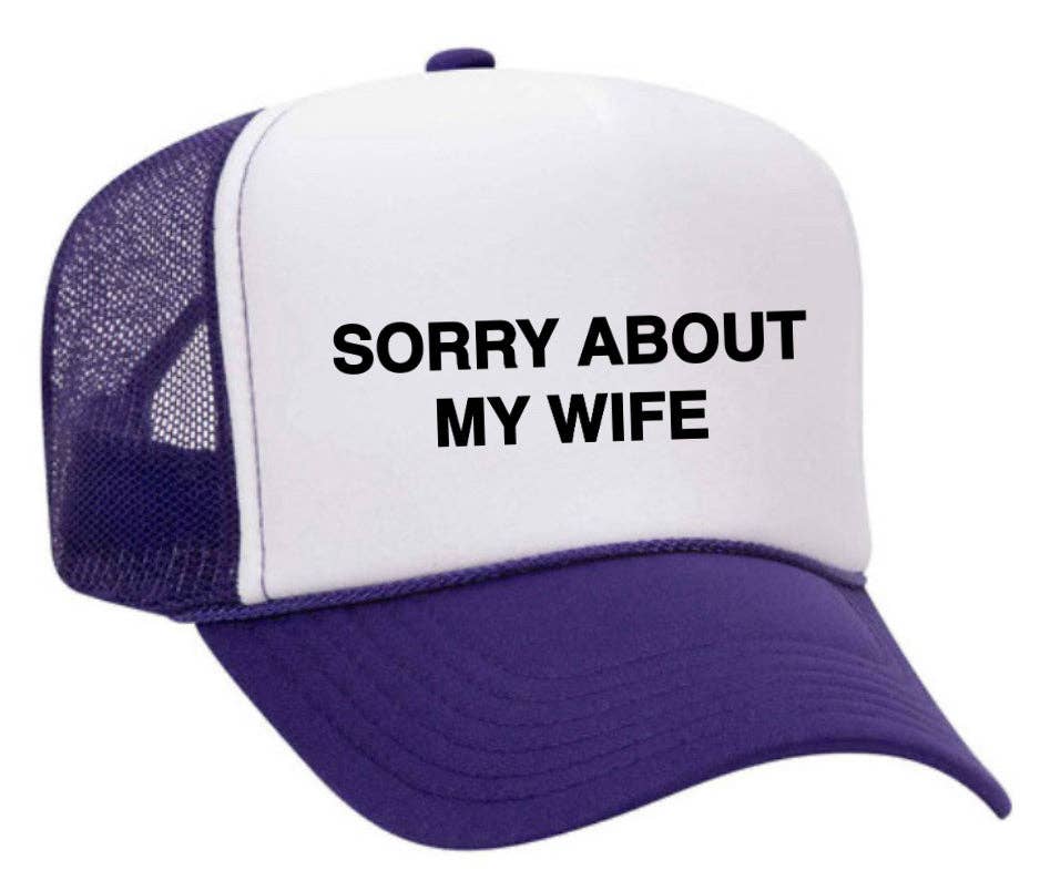 Inappropriate Trucker Hats – boné - Unissexo por atacado – Desculpe, sobre o Chapéu My Wife Trucker28