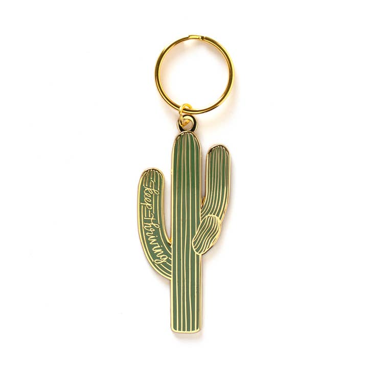 Porte-clés Keep Thriving Saguaro Cactus pour la vente par Pineapple Sundays Design Studio