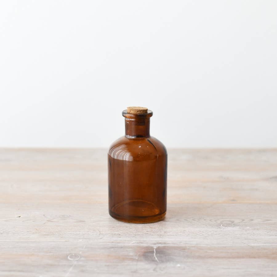 Gainsborough Giftware x Portland Living - Vente Bouteilles d'eau - Bouteille de rangement en verre avec bouchon en liège, 11,2 cm