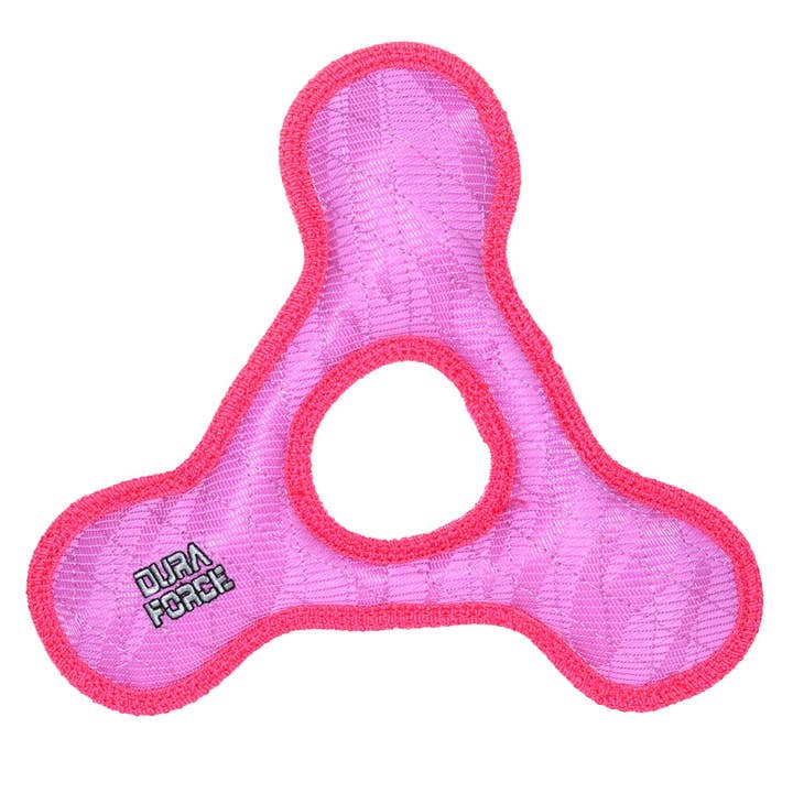 Tuffy Dog Toys - VIP Products - Wholesale Pet Squeaky Toy - Dog - DuraForce Triangle Ring - Pink, Durable, Squeaky Dog Toy0