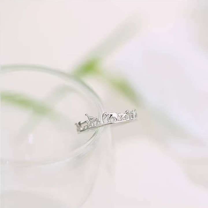 happyzzzsu – wholesale Band/stacked ring – 925 Sterling Silver Animals Zoo Ring2